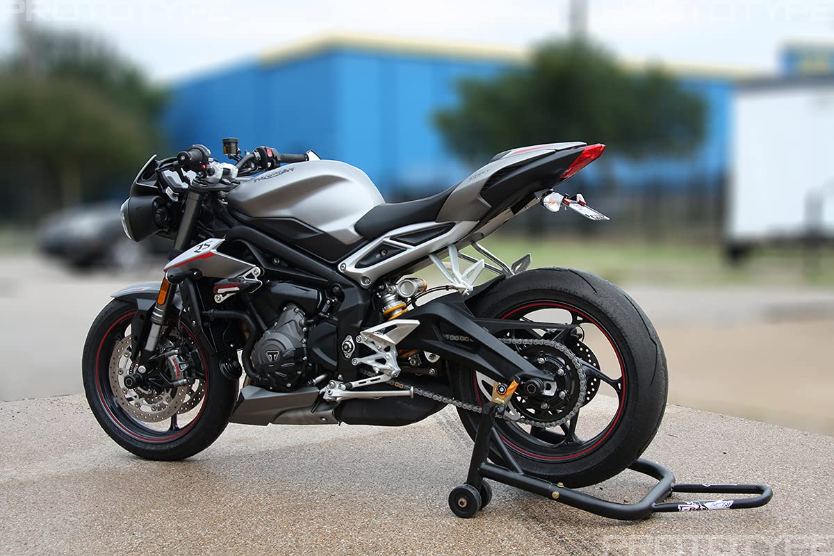 パーツ SpeedrackEVO TriumphStreetTriple '17-'22 Amazon.com: T-Rex Racing No Cut Frame Sliders Compatible with